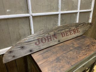 Vintage Old John Deere Painted Wood Sign Implement Part Machinery Farm 3