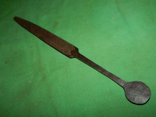 ANTIQUE Metal Rasp File Tool,  Signed,  Woodwork,  Blacksmith,  etc. ,  Hand Crafted 2