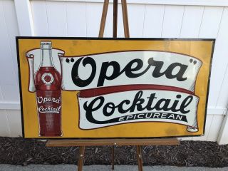 Vintage Opera Cocktail Epicurean Sign 17 " X 32 " Very Rare & Collectable