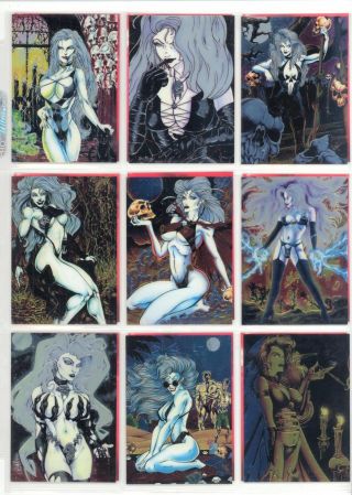 Lady Death Series 1 Complete 100 All Chromium Trading Card Set 1994 Krome
