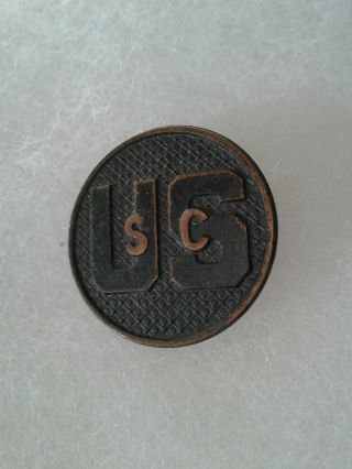 Authentic Wwi Us Army South Carolina Collar Disc Enlisted Insignia Screw Back