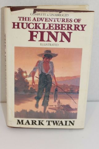 The Adventures Of Huckleberry Huck Finn Book Vintage 1981 Mark Twain Hard Cover