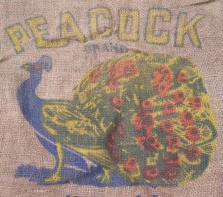 Vintage Peacock Brand Burlap Potato Bag/monte Vista Colorado 100 Sack/3 Color