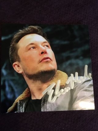 Elon Musk Hand Signed Photo Autograph Christmas Stocking Filler ?