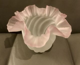 Mid Century Lotus Flower Glass Table Or Ceiling Lamp Shade