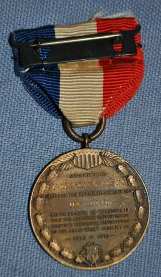 Supreme Council Knights of Columbus War Service Medal - Named 