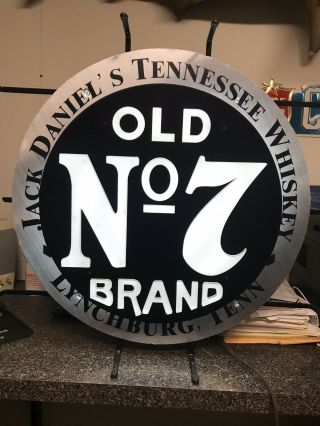 Rare: Jack Daniels Old No.  7 Neon Sign,  24 Inch By 24 Inch