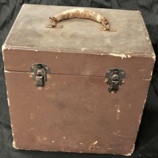 78rpm / 10 " Record Storage Box & Dividers Vintage Item Worn Fixer