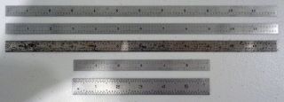Antique VINTAGE Brown & Sharpe Steel Rulers - BROWN AND SHARPE PROVIDENCE RI 3