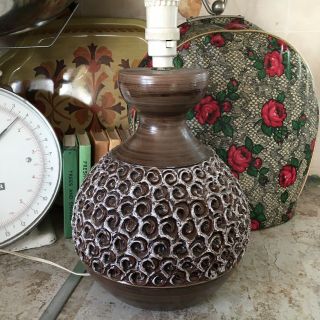 Mcm Vintage Retro Bitossi Ceramic Lamp