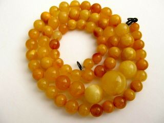 VINTAGE NATURAL BALTIC AMBER BEADS NECKLACE 3