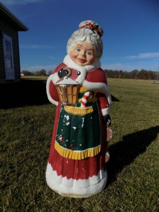 Vintage Tpi Mrs Claus Christmas Blow Mold