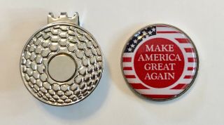 Donald Trump.  MAGA Golf Ball Marker & Hat Clip,  6 MAGA Golf Tees. ,  1 Decal 2