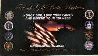 Donald Trump.  MAGA Golf Ball Marker & Hat Clip,  6 MAGA Golf Tees. ,  1 Decal 3