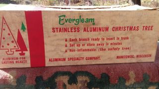 Vintage Evergleam Stainless Aluminum 4 Ft.  Christmas Tree 58 branch COMPLETE 3