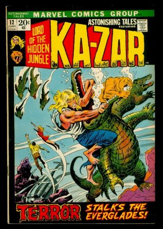 Marvel Comics Astonishing Tales 12 Ka - Zar 2nd Man - Thing Fn/vfn 7.  0