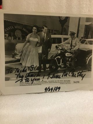 Kevin Mccarthy Signed Photo “invasion Of The Body Snatchers” Actor