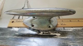 VTG Antique TORPEDO Chrome Bronze Boat Cleat 7 3/4 