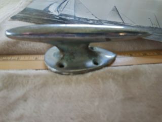 VTG Antique TORPEDO Chrome Bronze Boat Cleat 7 3/4 