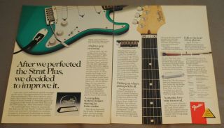 1989 Fender Stratocaster Strat Plus Electric Guitar 2 - Page Print Ad