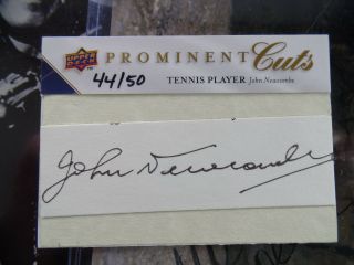John Newcombe /50 Auto 2009 Upper Deck Prominent Cuts Autograph Signed Psa/dna