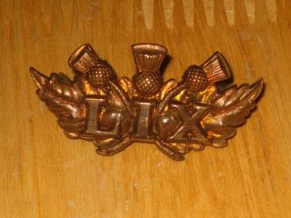 Pre - Ww1 Canadian Collar Badge 59th Stormont And Glengarry Regiment