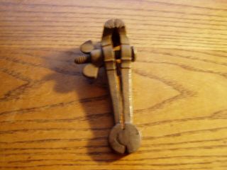 ANTIQUE Hand Held Vise • VINTAGE CAST IRON Clamp Jewelers Gunsmith Vise 2