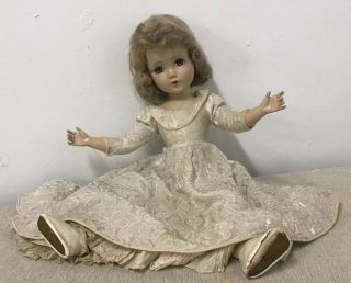 20” Vintage Arranbee Nancy Lee Nanette 1950’s Doll Formal Dress Marked