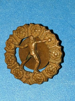 Old Military Pin Badge Finland Finnish Army Pre Wwii Sa Hand Grenade Throwing