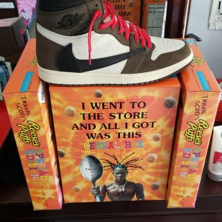 Reeses Puffs Travis Scott Cereal Cactusjack Family Size Rare " Look Mom I Can Fly