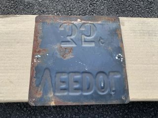 Early Tin Veedol Sign Gas Oil Embossed 3