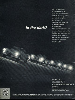 1962 Austin Healey 3000 Vintage Advertisement Ad Pe25
