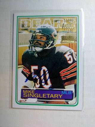 Mike Singletary 2001 Topps Certified Autograph Issue