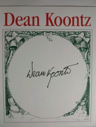Dean Koontz Authentic Hand Signed Autograph Book Plate - Famous Author