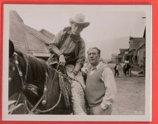 William S Hart Candid 8x 10 Photo Taken Onset.  With Director Marshall Neilan