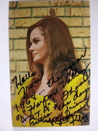 Jeannie Riley Hand Signed Post Card Photo - Music Legend - Harper Valley Pta