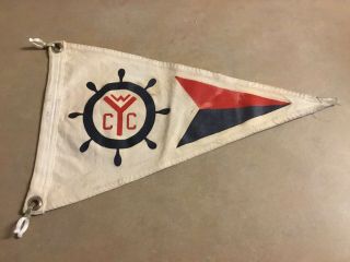 Vintage Yacht Club Pennant Flag Sail - Motor Boat 14 1/2” X 9 1/2”