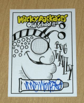 2019 Topps Wacky Packages Old School 8 1/1 Sketch Greg Tilson Bug Wally