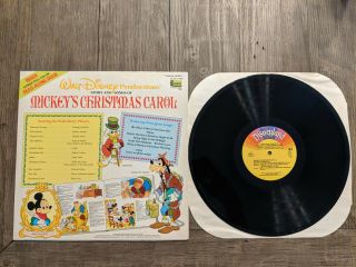 Mickey ' s Christmas Carol LP Walt Disney Disneyland 3825 Vinyl NM Mickey Mouse 2