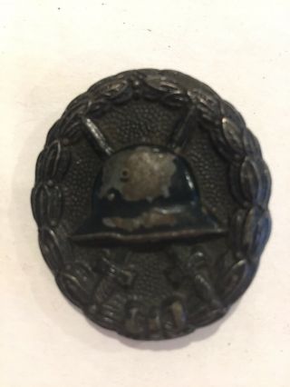 Ww1 Imperial Germany Black Metal Wound Badge 1914 - 18