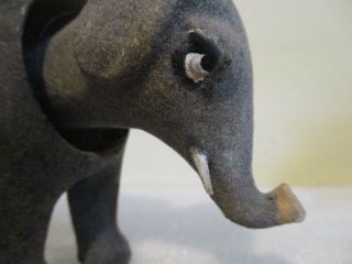 antique German ? BOBBLE HEAD ELEPHANT PAPER MACHE NODDER As Found 2