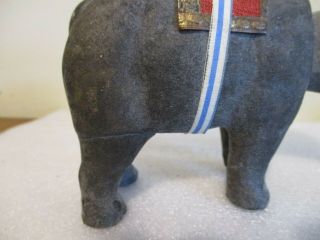 antique German ? BOBBLE HEAD ELEPHANT PAPER MACHE NODDER As Found 3