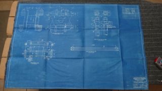 (e127) 1917 Blueprint Drwg 26 " X 39 " - Link Blocks,  Links,  And Drag Lin