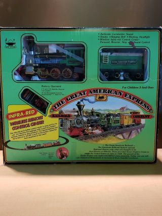 Vintage Bright The Great American Express Railroad Train Barely