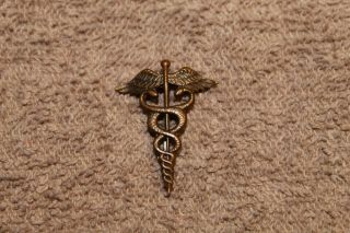 Ww1 U.  S.  Army Medical Officers Metal Uniform Collar Insignia,  Pin Back