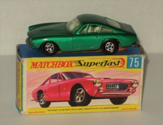 Rare Matchbox Lesney 75 Ferrari Berlinetta Superfast/MIOB 2