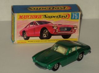 Rare Matchbox Lesney 75 Ferrari Berlinetta Superfast/MIOB 3