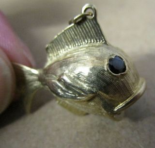 Vintage 9ct Gold Charm / Pendant Fish 4.  4g