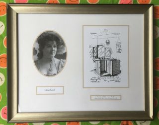 Lillian Russell Dressing Table Trunk Patent Framed Matted Print 1912 Inventor Nr