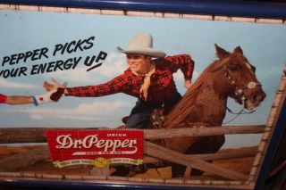 Rare Vintage 1940 ' s Dr Pepper Soda Pop Cowboy & Cowgirl 26 